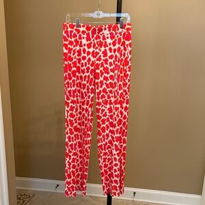 Jude Connally Pink and Red Leopard-Print Pants